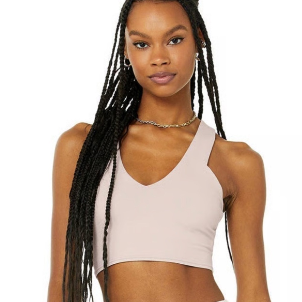 ALO Real bra top in dusty pink sz M
